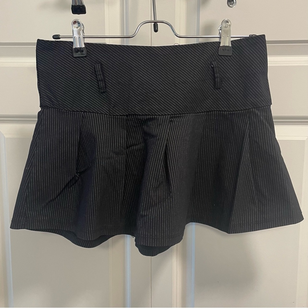 Fashion Magazine Pinstripe Skirt